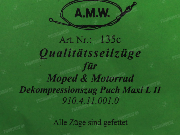 Kabel Puch Maxi L2 decompressiekabel A.M.W.